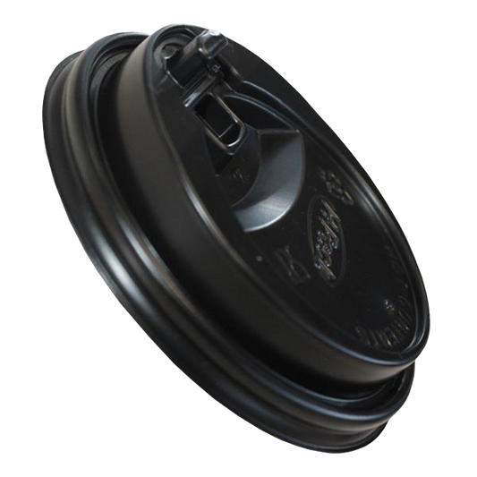 H Pack Hidden Product Upsell Black Reclosable Sip Thru Lids 500
