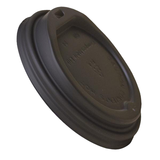 Dispo Hidden Product Upsell Ingeo Black CPLA Compostable Lids 500