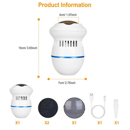 USB Rechargeable Electric Callus Grinder – Vacuum Foot File