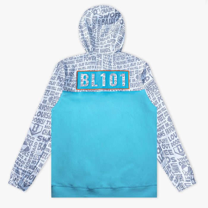 Multi-Color UVChangeup Trash Talk Youth youth hoodie — back view