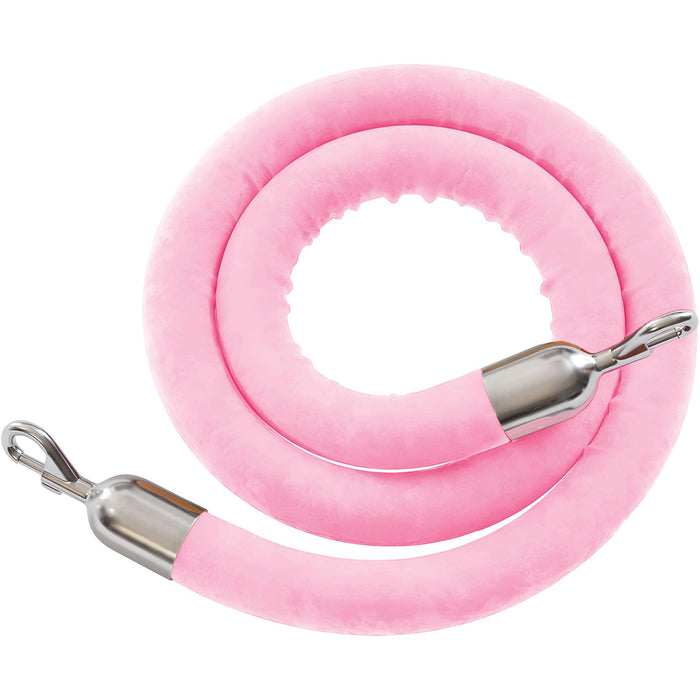 8 FT. / POLISHED STAINLESS STEEL / LIGHT PINK