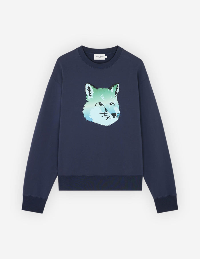 Vibrant Fox Head Relaxed Sweatshirt Navy
