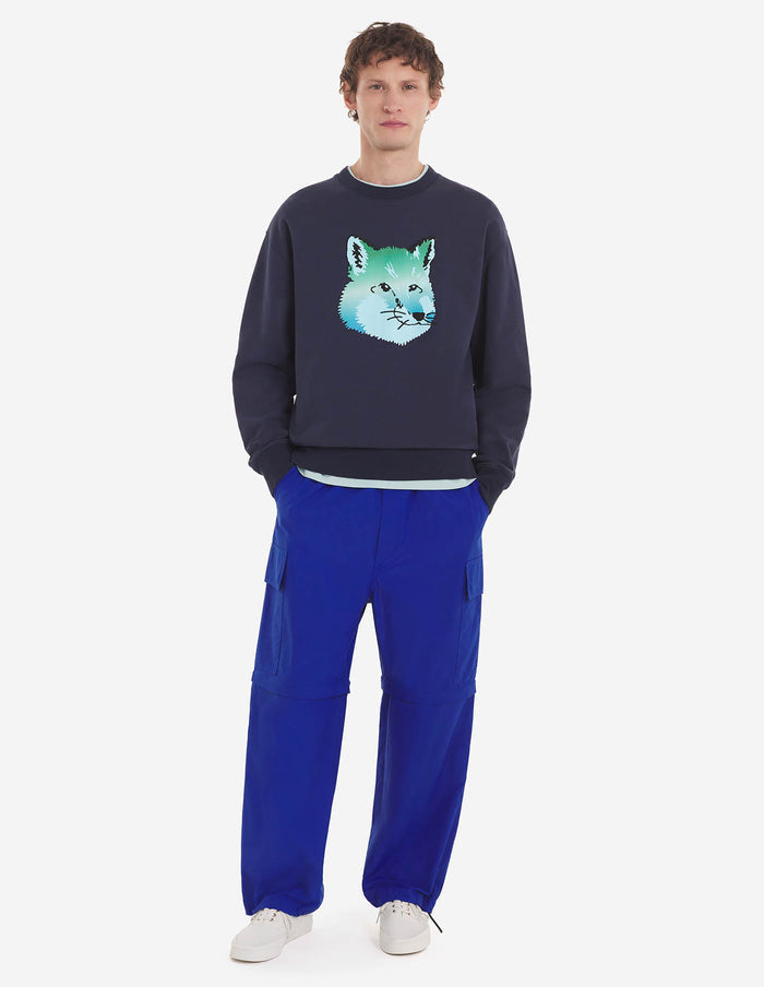 Vibrant Fox Head Relaxed Sweatshirt Navy