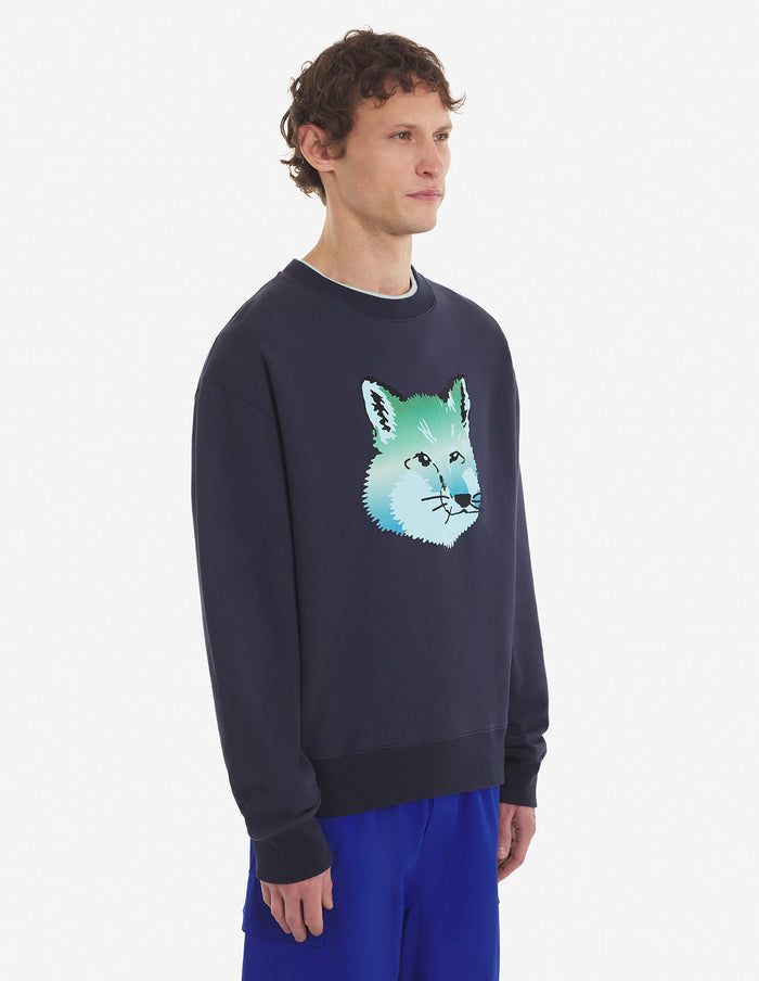 Vibrant Fox Head Relaxed Sweatshirt Navy