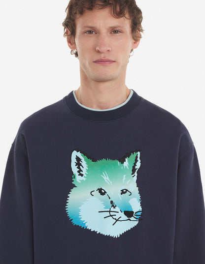 Vibrant Fox Head Relaxed Sweatshirt Navy