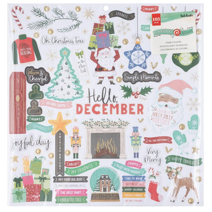 Vicki Boutin - Cardstock Stickers 12"X12" - Foam W/Gold Foil - Peppermint Kisses. Available at Embellish Away located in Bowmanville Ontario Canada.