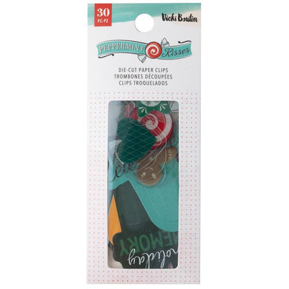 Vicki Boutin - Die-Cut Paper Clips - 30/Pkg - Peppermint Kisses. Available at Embellish Away located in Bowmanville Ontario Canada.