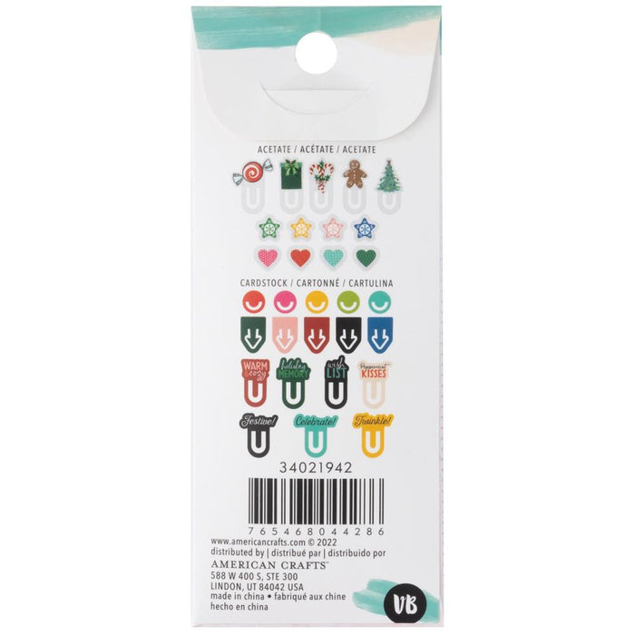 Vicki Boutin - Die-Cut Paper Clips - 30/Pkg - Peppermint Kisses. Available at Embellish Away located in Bowmanville Ontario Canada.