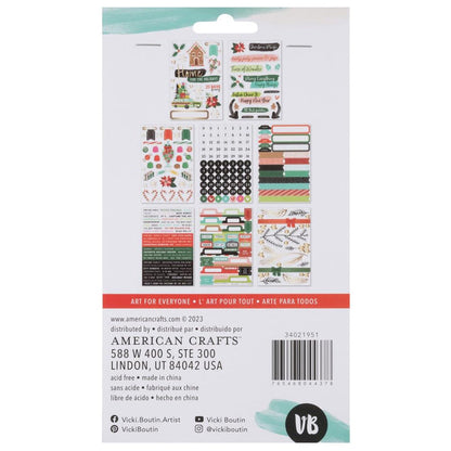 Vicki Boutin - Sticker Book - 296/Pkg - W/Gold Foil Accents - Peppermint Kisses. Available at Embellish Away located in Bowmanville Ontario Canada.