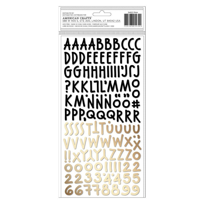 Vicki Boutin - Thickers Stickers - 268/Pkg - Alpha W/Gold Foil - Peppermint Kisses. Available at Embellish Away located in Bowmanville Ontario Canada.