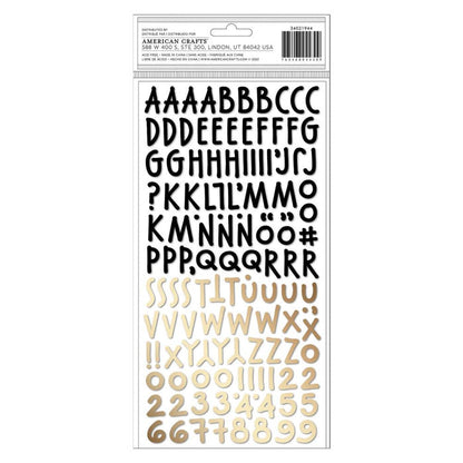 Vicki Boutin - Thickers Stickers - 268/Pkg - Alpha W/Gold Foil - Peppermint Kisses. Available at Embellish Away located in Bowmanville Ontario Canada.