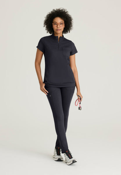 Vigor Top - Steel - Grey's Anatomy Scrubs