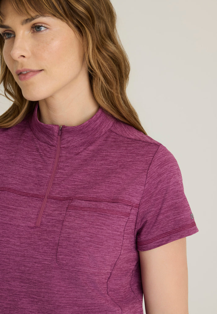 Vigor Top (heathered) - Dark Mauve Heather - Grey's Anatomy Scrubs