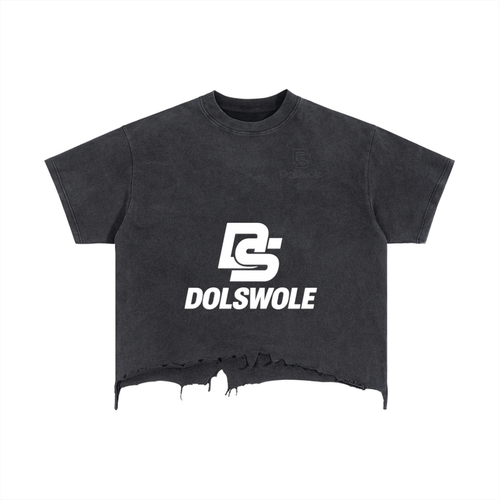 Vintage Wash Boxy Distressed Hem T-Shirt