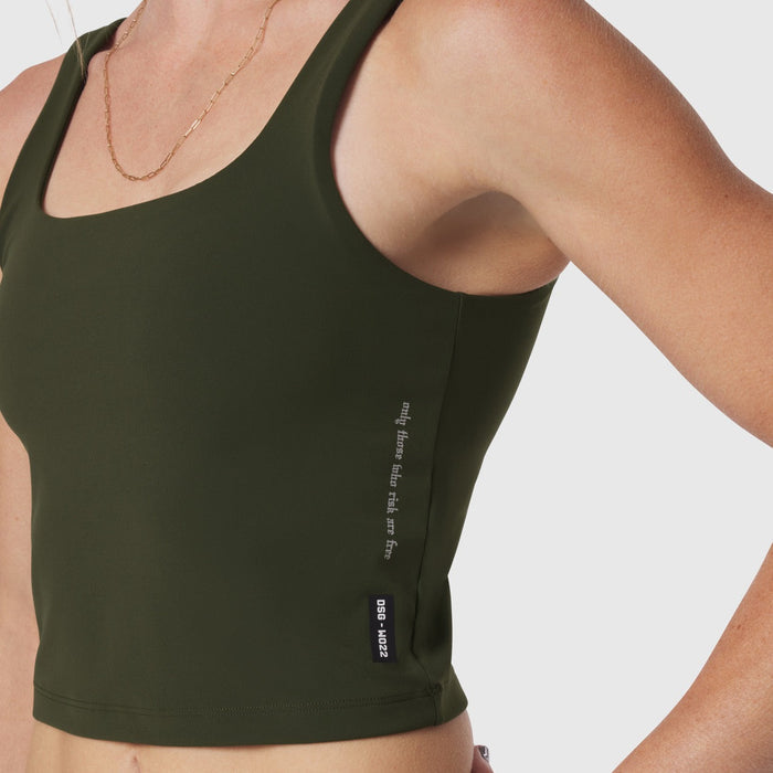 W022. LYCRA® 2-in-1 Tank Top - Olive