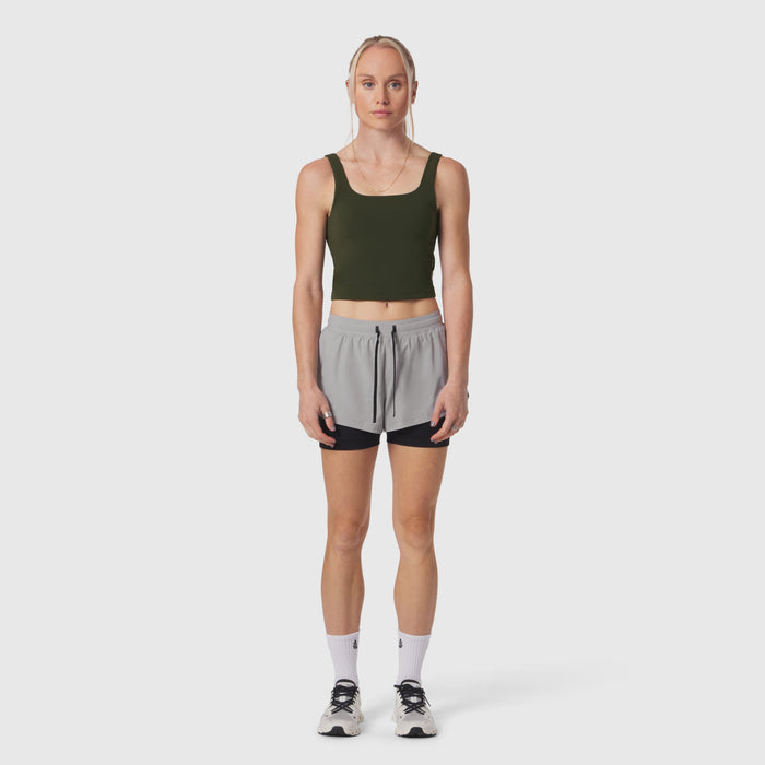 W022. LYCRA® 2-in-1 Tank Top - Olive