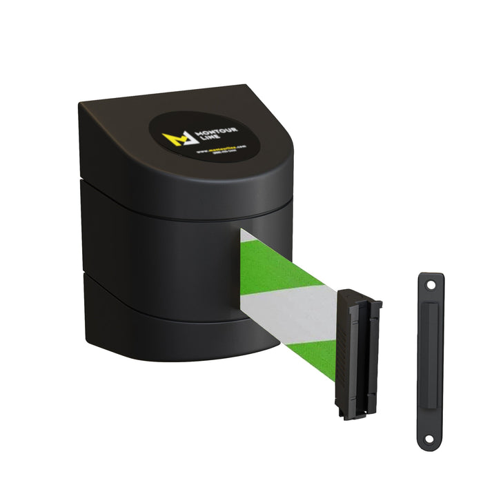 GREEN&WHITE DIAGONAL / STANDARD FIXED MOUNT / STANDARD BELT END WITH WALL RECEIVER