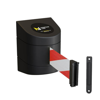 RED&WHITE DIAGONAL / STANDARD FIXED MOUNT / STANDARD BELT END WITH WALL RECEIVER
