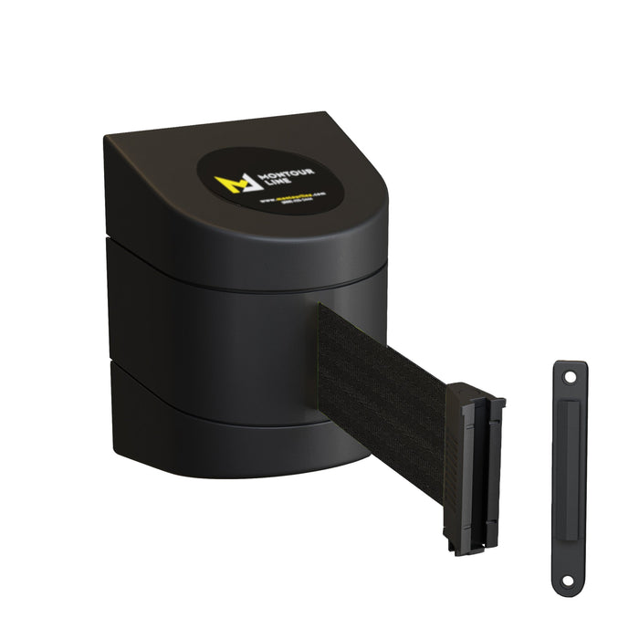 BLACK / STANDARD FIXED MOUNT / STANDARD BELT END WITH WALL RECEIVER
