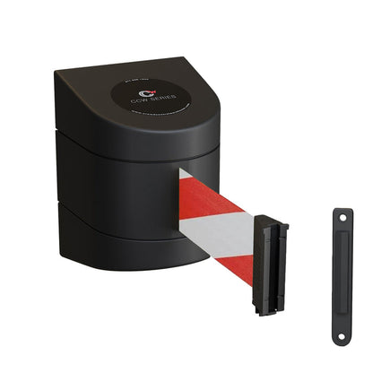 RED&WHITE DIAGONAL / MAGNETIC MOUNT / STANDARD BELT END WITH WALL RECEIVER
