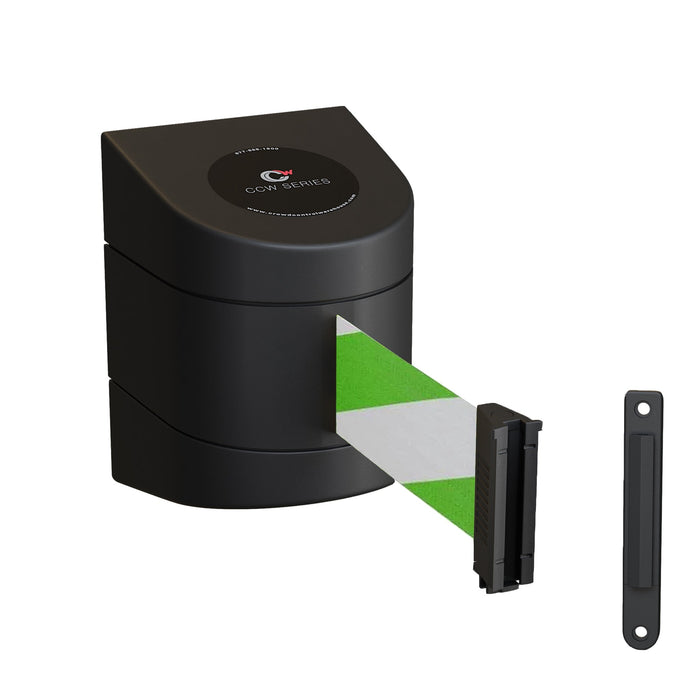 GREEN&WHITE DIAGONAL / MAGNETIC MOUNT / STANDARD BELT END WITH WALL RECEIVER