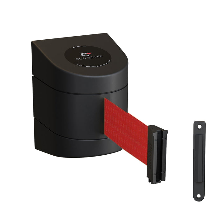 Wall Mounted Retractable Belt Barrier, 25 Ft. Belt - Montour Line WMX160 - Crowd Control Warehouse