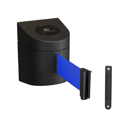 Wall Mounted Retractable Belt Barrier, 25 Ft. Belt - Montour Line WMX160 - Crowd Control Warehouse