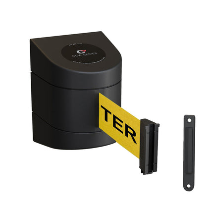 YELLOW WITH "CAUTION : DO NOT ENTER" / MAGNETIC MOUNT / STANDARD BELT END WITH WALL RECEIVER