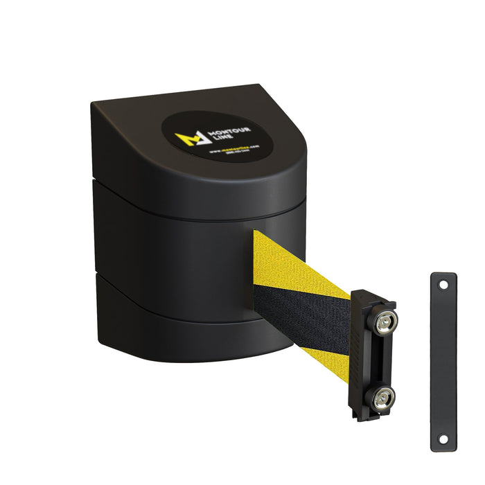 YELLOW&BLACK DIAGONAL / STANDARD FIXED MOUNT / MAGNETIC BELT END WITH WALL RECEIVER