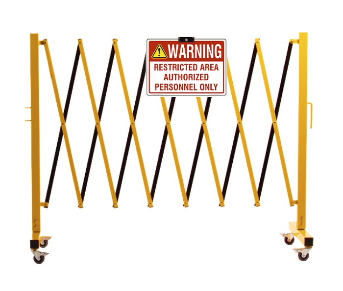 Warning Sign for Expandable Barriers - Crowd Control Warehouse