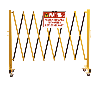 Warning Sign for Expandable Barriers - Crowd Control Warehouse