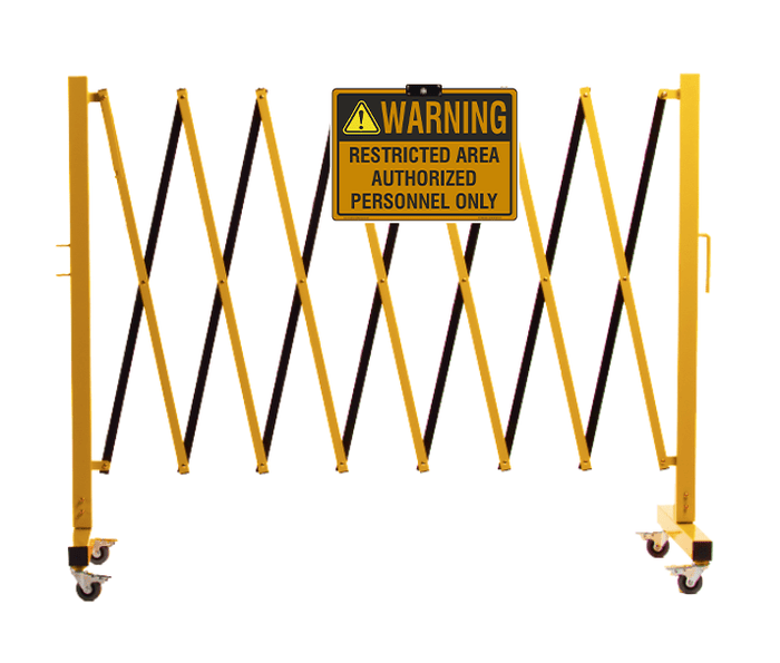 Warning Sign for Expandable Barriers - Crowd Control Warehouse