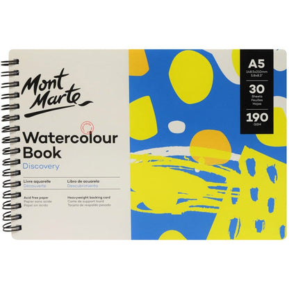 Watercolour Book Discovery A5 (5.8 x 8.3in) 30 Sheets 190gsm