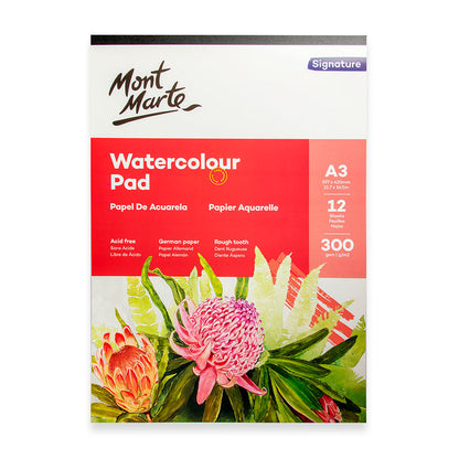 Watercolour Pad German Paper Premium A3 300gsm 12 Sheet