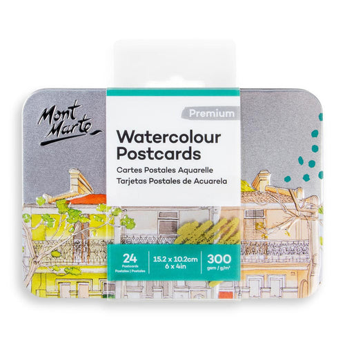 Watercolour Postcards Premium 300gsm 24 Cards 15.2 x 10.2cm (6 x 4in)