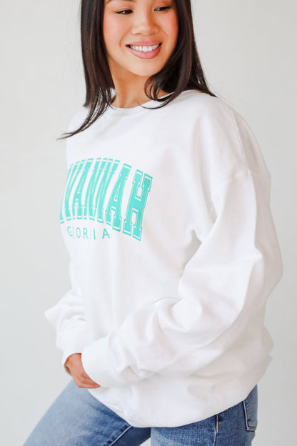 White Savannah Georgia Sweatshirt