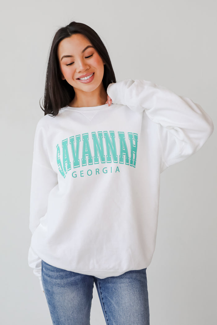 White Savannah Georgia Sweatshirt