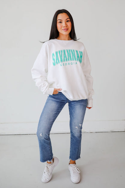 White Savannah Georgia Sweatshirt