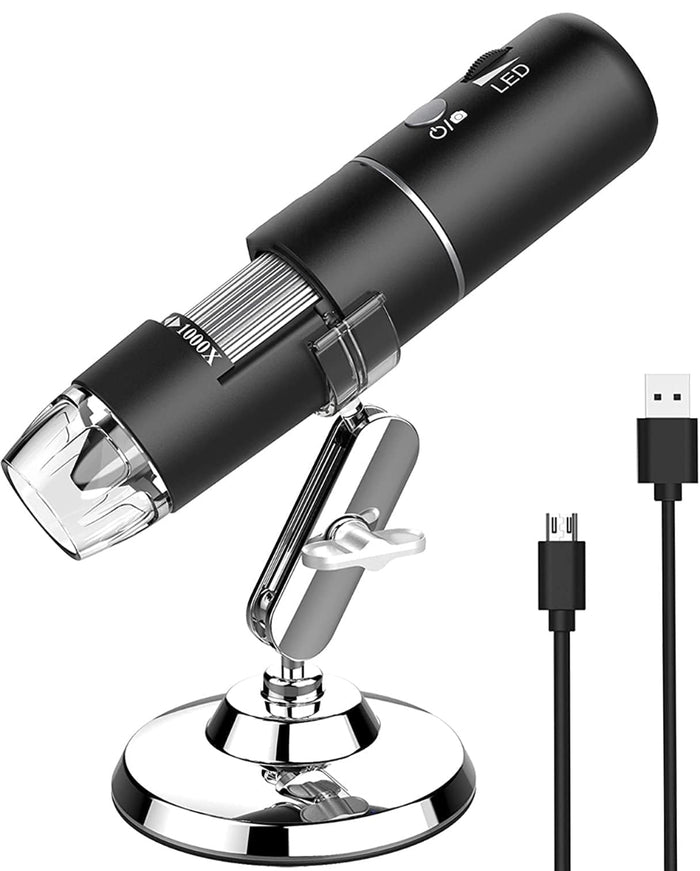 Wireless Digital Dermascop Handheld USB HD Inspection Camera 50x-1000x Magnification with 8 LED Lights - SD Cosmetics Care