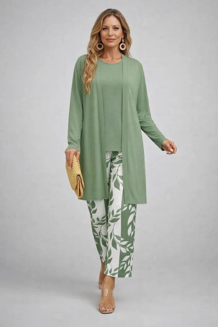 Margaret 3-Piece Set | Lightweight Relaxed Fit, Printed Trousers 3