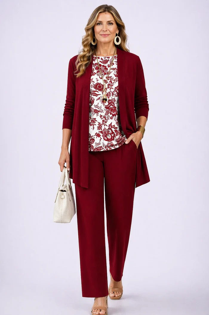 Margaret 3-Piece Set | Lightweight Relaxed Fit, Printed Trousers 6
