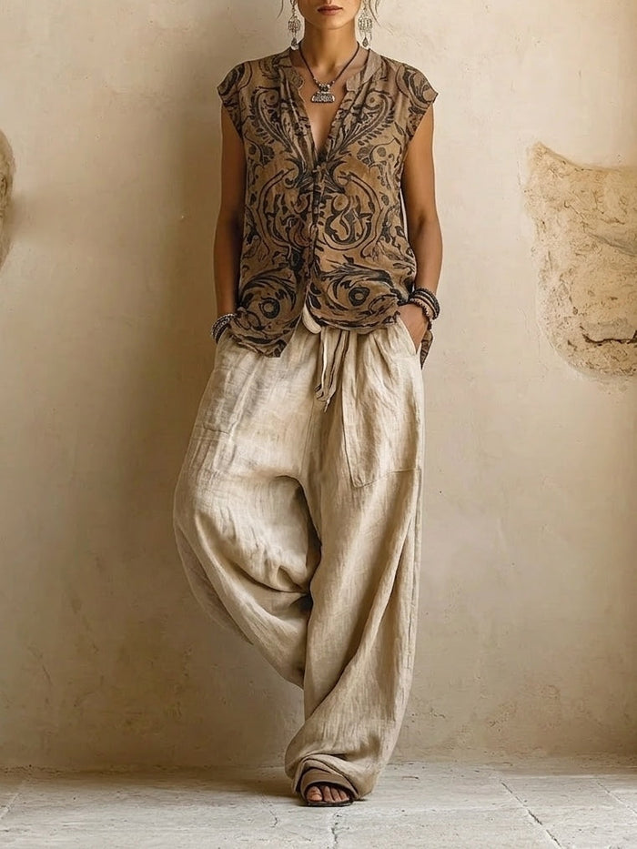 Nora 3-Piece Set | Cotton-Linen Blend Casual Wear for Women 1