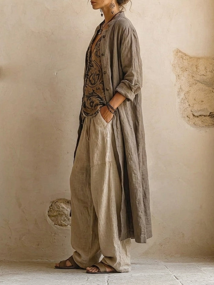 Nora 3-Piece Set | Cotton-Linen Blend Casual Wear for Women 3
