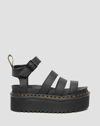 Women's Blaire Hydro Leather Platform Strap Sandals Black