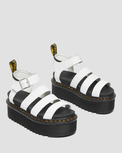 Women's Blaire Hydro Leather Platform Strap Sandals White