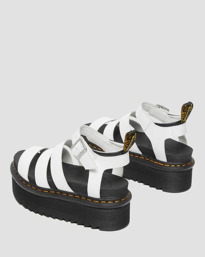 Women's Blaire Hydro Leather Platform Strap Sandals White