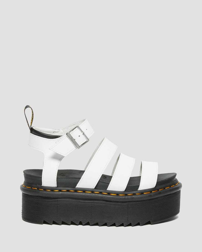Women's Blaire Hydro Leather Platform Strap Sandals White