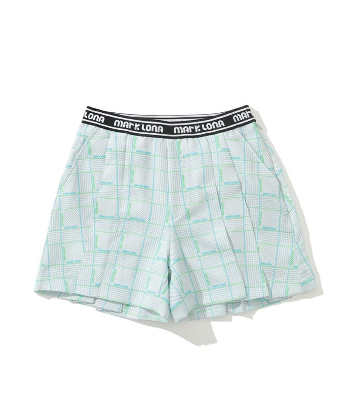 Women's Demi Plaid Culotte Pants Light Grey