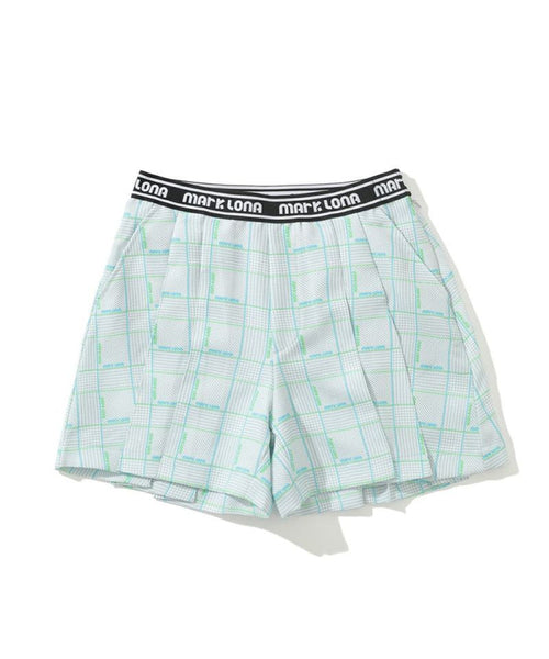 Women's Demi Plaid Culotte Pants Light Grey