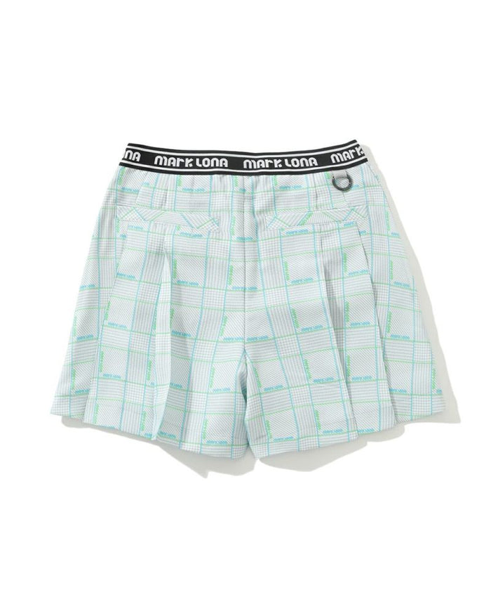 Women's Demi Plaid Culotte Pants Light Grey